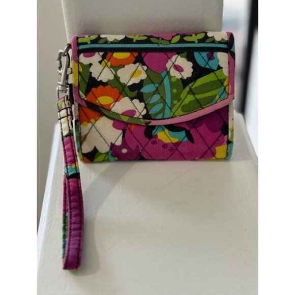 Vera Bradley Va Va Bloom Print Retired Pattern Trifold Wristlet Wallet Flap Snap - Picture 3 of 8